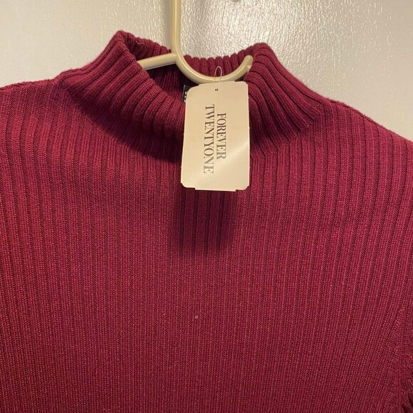 SALE! 2 FOR $10 FOREVER 21 BURGUNDY MINI DRESS - Picture 1 of 2